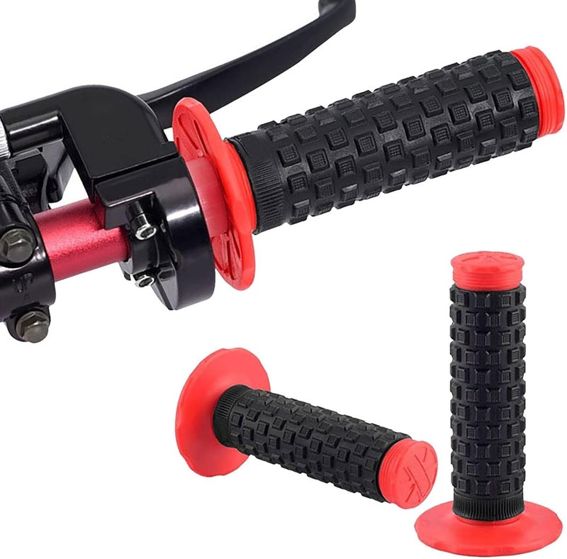 HJSIUTV Universal 7/8 Inch Motorcycle Hand Grips Cover Protectors Dirt Bike Throttle Bar Grip Compatible with Kawasaki KX60 KX125 KX250F Suzuki DRZ125L DR650 YZ250F WR250R TTR110 CR80R CRF150R - Image 3